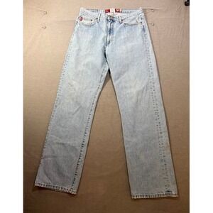Vintage GUESS Jeans Light Wash Relaxed Fit Denim Pants Mens Size 30x31 USA.